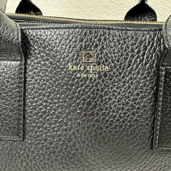 Kate Spade Southport Avenue Lydia Satchel Bag Black Pebbled Leather Top Handle - Picture 5 of 16